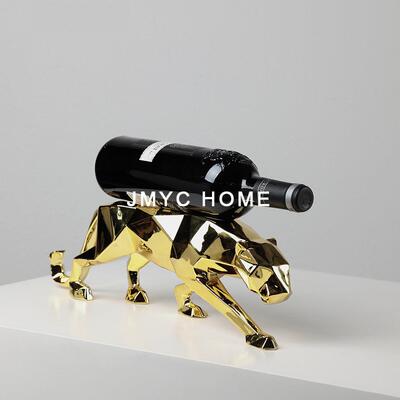 面创意豹LVG子红雕塑玄关酒客厅摆件办公架室酒柜餐厅桌创意家居