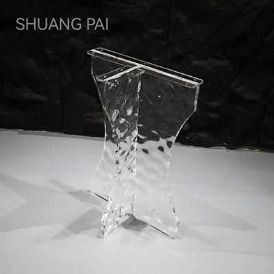 桌亚桌克力滑架轮透明腿GKH渐变餐岛台异形桌脚支桌角岩板支撑架