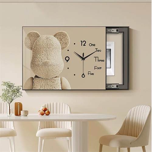 打电约表箱装饰画免孔现代简遮挡箱客厅开盒关电表配电箱电时钟电