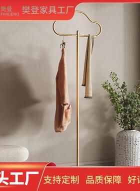 简易衣卧室地床边衣帽架家落用QLV厅挂衣架玄关简约置物客架挂架
