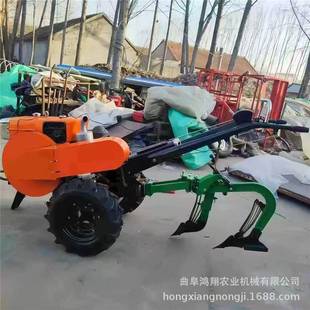 12马力电启动手扶拖拉机柴旱打田油水扶旋671耕犁田机开沟机手耕