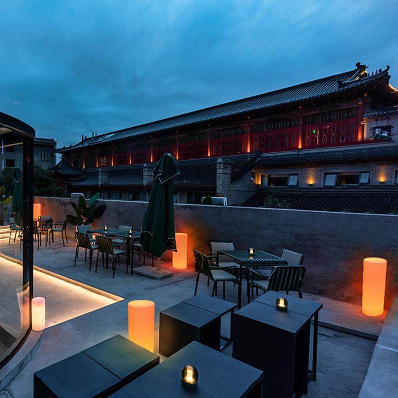 LD七圆柱灯彩发E灯光圆柱户外活动防水灯柱室外别墅花园装饰落地