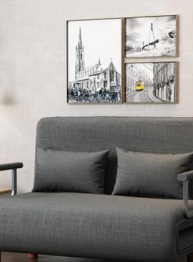 折叠沙发床两客沙厅32865功用能午多休懒人沙发省空间单人网红布