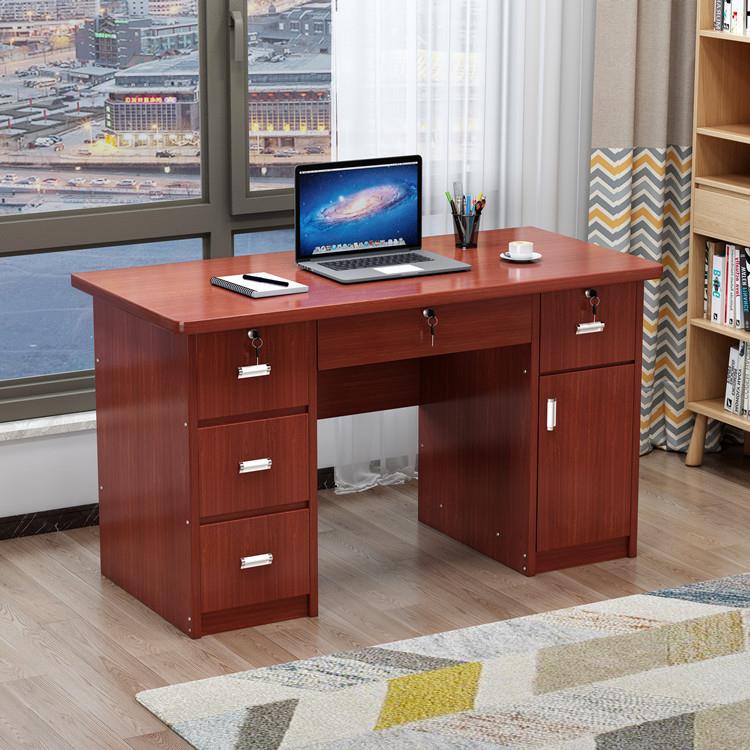 办公桌家用写字学习2简约黑色文员电脑桌卧室单人书桌1台.米1.2米