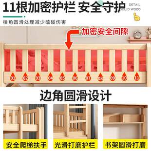 上下床双层床实加厚低家用双儿童床高子母床成见详情人木人床宿舍