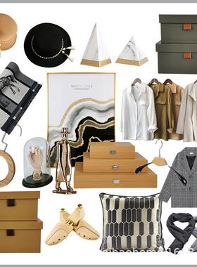 衣柜衣帽饰品摆件样房软间装饰道具陈列收tb-60227板纳盒家展品厅