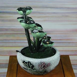 爆款桌面水流喷泉摆件水办公室内客厅湿GSJ吧台循环流水景加器