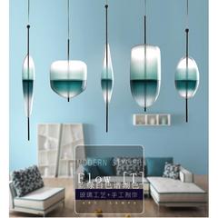 现代简约创意时尚设计师样板鱼间吧展A8836台厅海玻璃漂洋渐变色