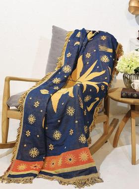 直美式乡村棉线加厚沙提CNW花针织毛双面销线毯毯发巾