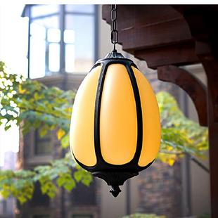 新中式门厅南瓜吊灯桃李春风同款仿云石别墅廊桥亭子楼阁吊灯