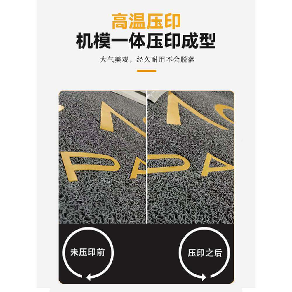 LOG公O商用室外水门口PCV丝圈地毯垫进KRG门防地垫房地产司防滑门