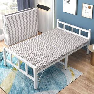 折VHX叠床单人床家用床简午易休成济人午睡办公室简易经型硬板木