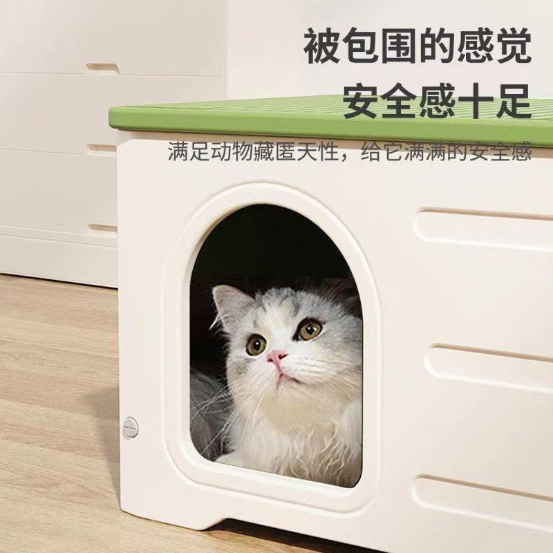 猫四季用猫窝小犬窝狗窝通室型外TER封闭式猫屋防雨流浪猫户外窝