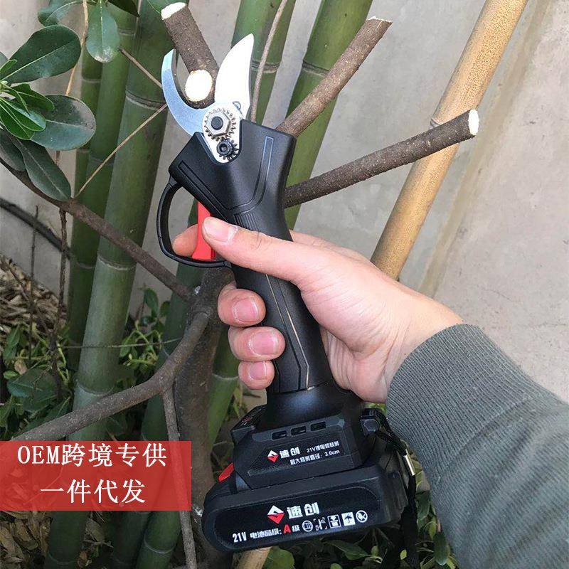 园林修枝剪-2电动高枝剪SK5出电式园艺果枝剪无线锂电修枝剪口工