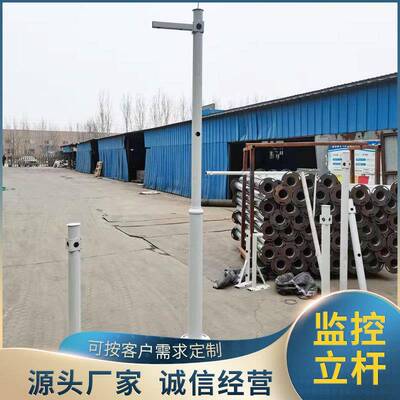 厂监控米组合立5VUC杆公园适于2.~6米喷塑镀锌钢管工监控一体杆