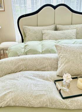 a类母婴级全棉磨全毛四件套印花单加厚冬棉秋纯棉VGJ床被套床上用