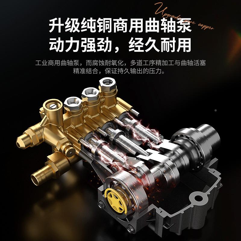 大功率工0业高压洗洗车洗机22V商用车店清洗机便携式车H7S机可定