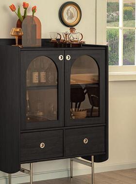 能简约餐实木边KEJ柜复古储多功斗柜客厅沙发边柜物柜餐厅备餐台