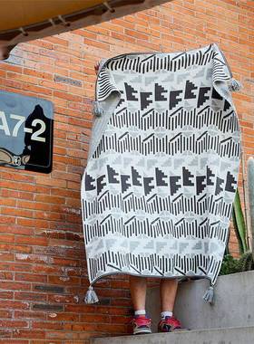 波西米亚毛毯办床公披搭室52181午睡毯民宿毯尾毯巾流苏肩毯