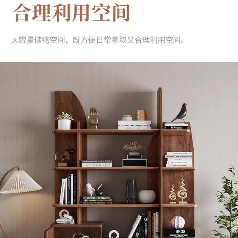 黑胡桃木书中式全实木多宝阁柜家架用书房书柜摆件置XD-8282#架储图片
