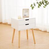 厂家直供实室木床头柜家奢用卧轻简约收小型 家居双层床头纳柜