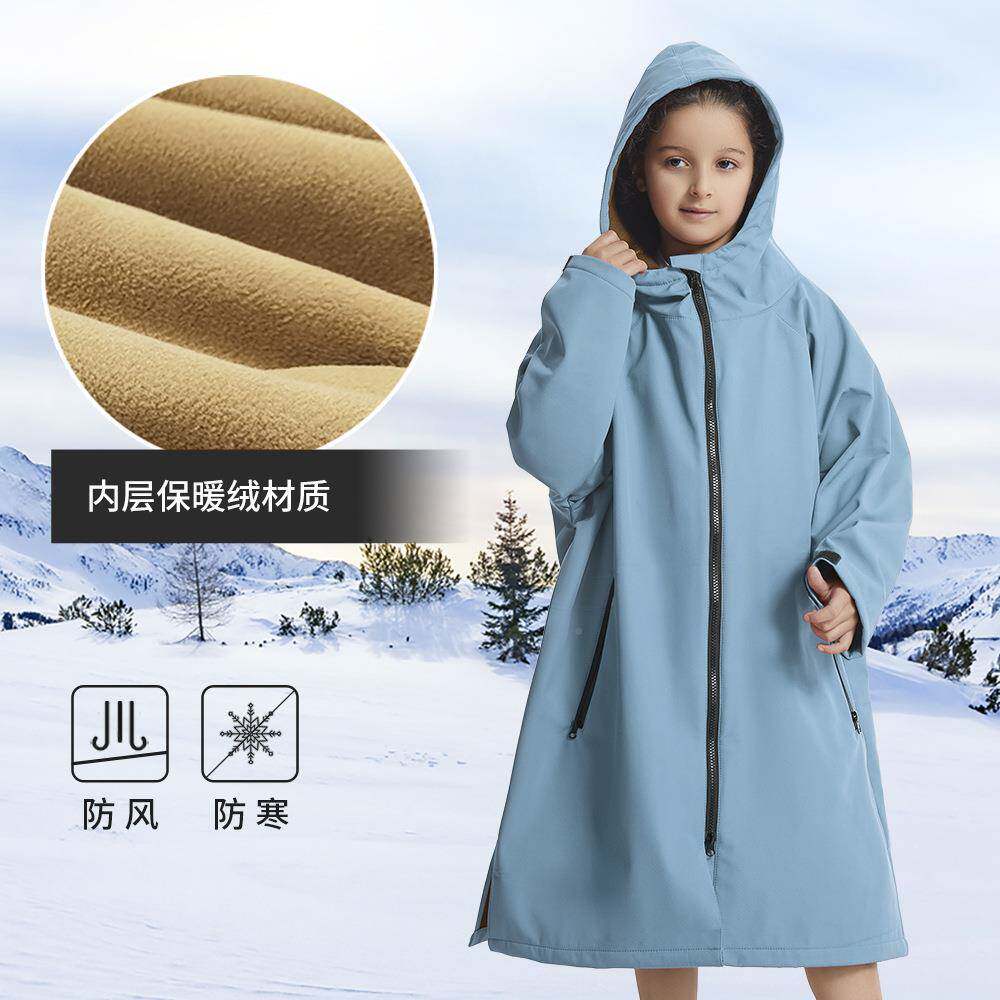 青链少年儿童款衣均码开襟拉款防水保暖大防风衣秋冬款户312外换