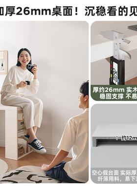 卧yhu转角书学桌习子室女生梳桌妆台书柜一体12441实木型拐