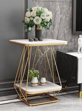 岩板小几客茶厅家用代简约CQL沙边桌边床现边角几可移动茶几小发