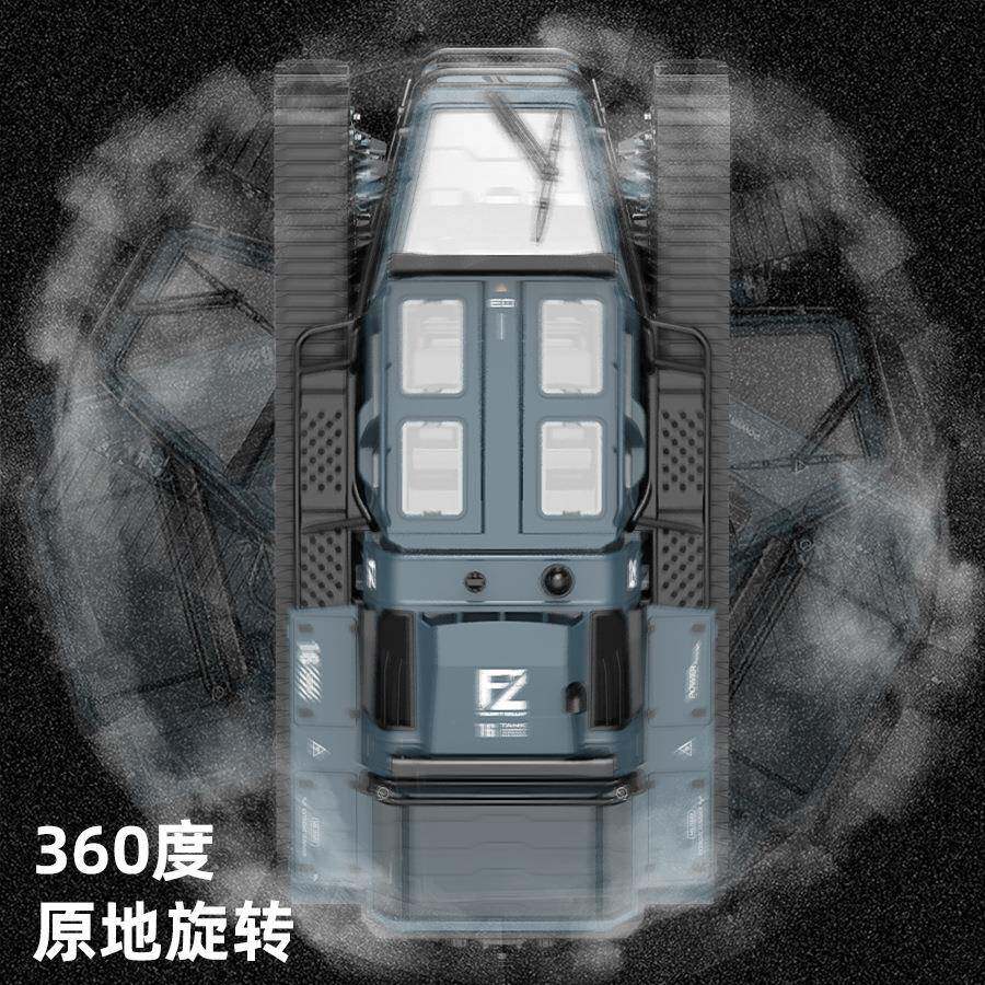 J光JRCYPW新款移旋转特技2.4G遥控漂车全比例真仿灯履带坦克模型