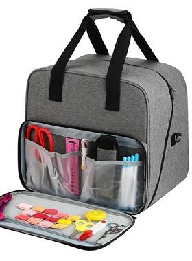 热销小包型缝机防配尘收纳手提可装POL缝纫整理小件纫灰色防尘袋