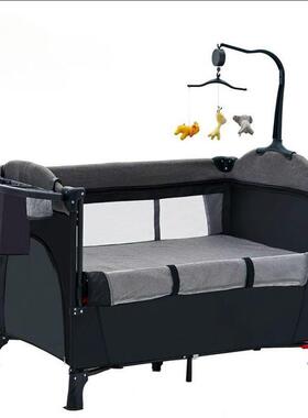 大婴叠儿床可折拼接床便可拼接携式摇摇尿布多功能移动新生TNU儿