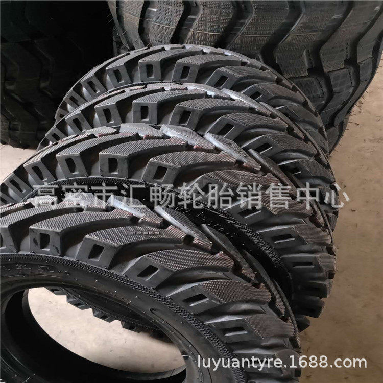 挖掘机轮胎挖沟机轮胎人字花纹7.50-16工程机械轮胎
