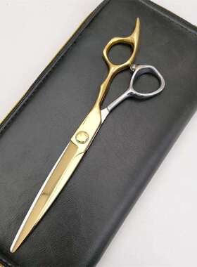 新款数控CNC美发剪刀 ADR-6.75寸平剪 金银色 机器研磨 VG10剪刀