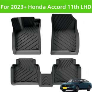 For2023+ Accord 11th LHD 3D TPE Car Floor Mat/Rear Trunk Mat