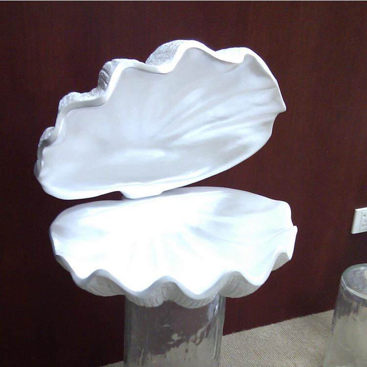 玻璃钢海洋主题雕塑工艺品仿真大贝壳扇贝模型公园景观装饰品摆件