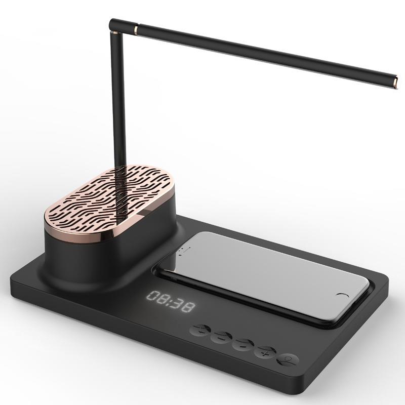 新品上市Modern Desk Lamp创意卧室LED床头阅读灯手机无线充台灯