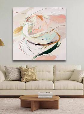 纯手绘象画墙壁挂画沙发背油景抽客卧SH151室画厅玄关餐厅肌理装