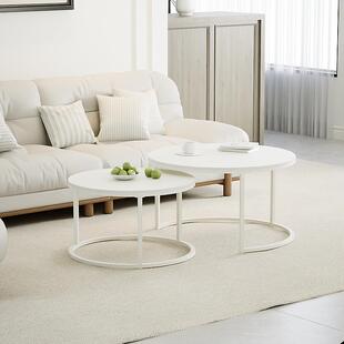 家用小几GJU户型油风板茶几客厅简约现奶代小茶几轻岩奢网红圆形