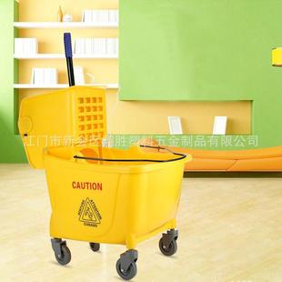 便36L酒店带轮桶榨水车省力轻643单手拖压式 清洁车地拖洗把桶