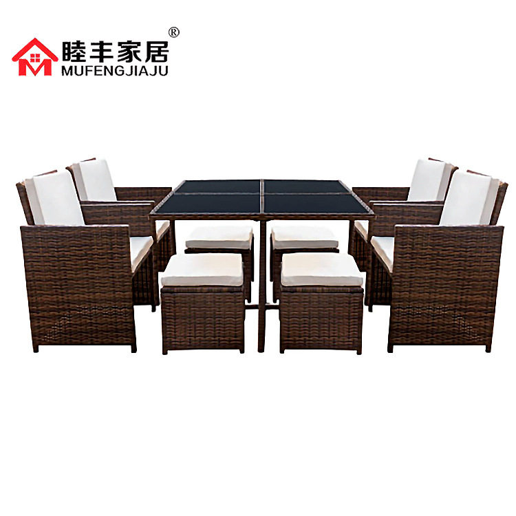 藤椅沙发户外天台休闲室外藤艺家具别墅庭院双人藤编藤条沙发组合