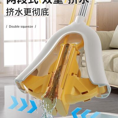 海绵拖把头年2025式新款家用对胶折一CXX拖净拖布棉吸水拖把
