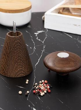 新款料ZXH手动蘑菇研伞胡椒磨器椒粉海胡盐佐花椒黑胡椒粒研磨瓶