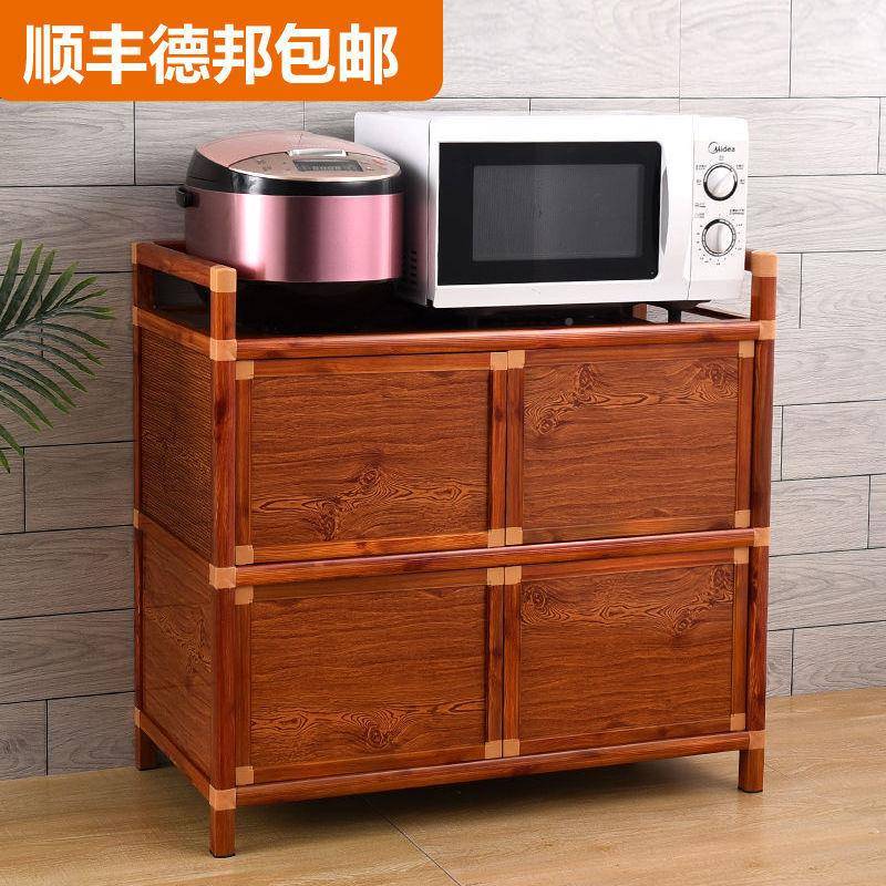 竹纹制收纳柜厨房木oX6fnHJm物碗柜家用经型济铝合金灶台柜简易储