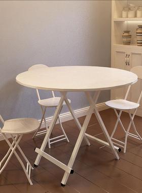 用折叠多15639功能简易吃桌子饭桌圆桌饭收小桌圆形可折叠缩简易