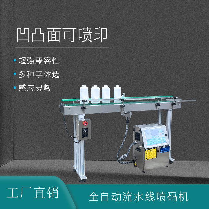 工厂产水WZX打码机生日期喷印流线机小字符点阵喷印纸箱瓶子包装