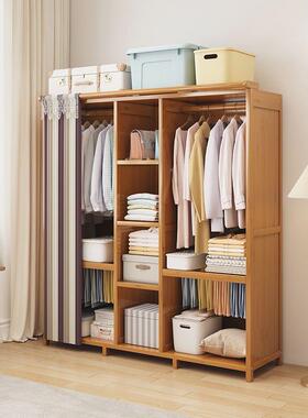 简易加厚衣柜用卧家室衣橱拉全封闭帘布柜子租房组装出加NJA粗衣
