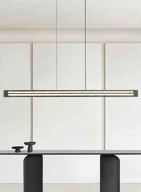 意式水极简长条纹玻璃餐厅轻奢吊创意设计师吧台岛台灯办公SUG室