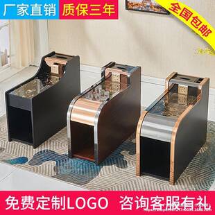 足浴沐茶16148几柜足疗茶几发足洗摩脚按美甲店足浴沙边几柜中间