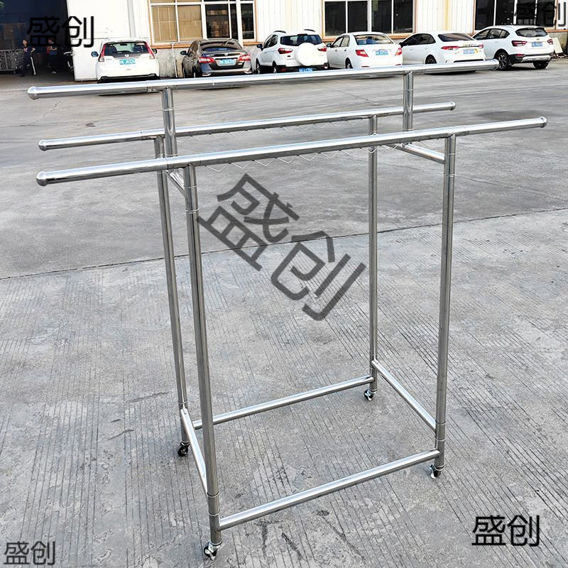 可伸缩防风38轮不锈钢晾晒衣架