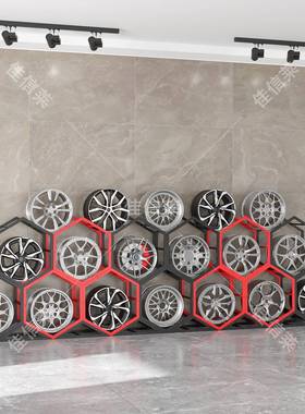 窝形毂汽车轮RPZ胎展示架蜂六边形轮毂货架4S店轮胎架轮展架子示